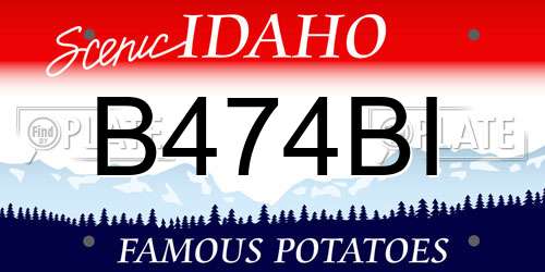 B474BI Idaho License Plate