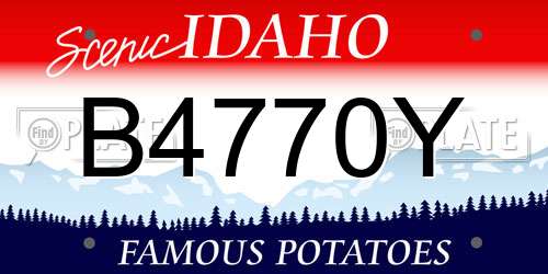 B4770Y Idaho License Plate