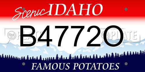 B4772O Idaho License Plate