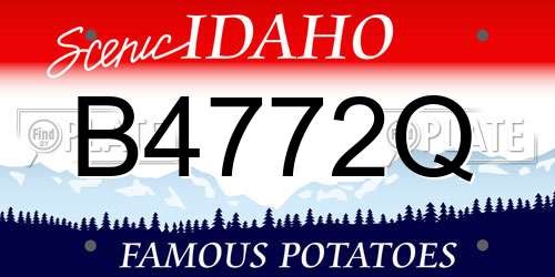 B4772Q Idaho License Plate