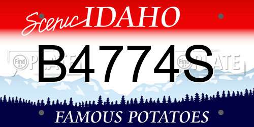 B4774S Idaho License Plate