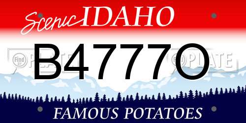 B4777O Idaho License Plate