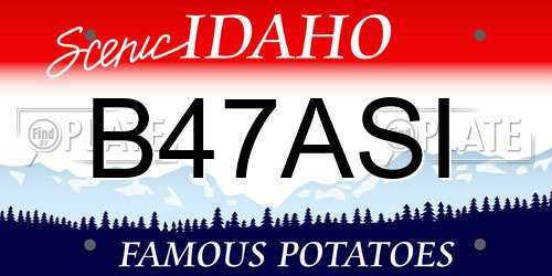 B47ASI Idaho License Plate