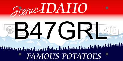 B47GRL Idaho License Plate