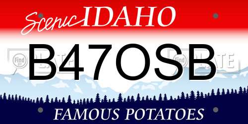 B47OSB Idaho License Plate