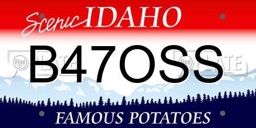 B47OSS Idaho License Plate