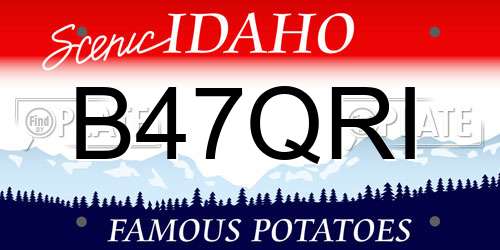 B47QRI Idaho License Plate