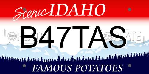 B47TAS Idaho License Plate