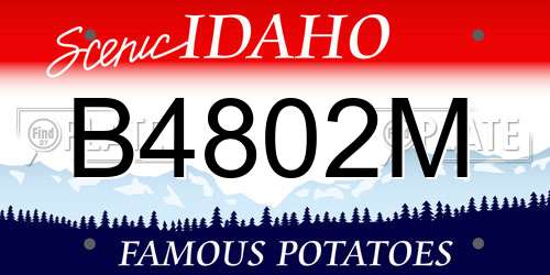 B4802M Idaho License Plate