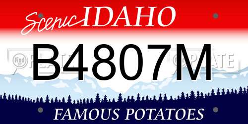 B4807M Idaho License Plate
