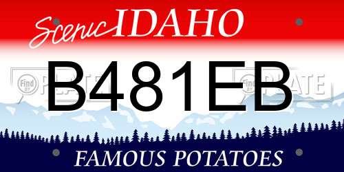 B481EB Idaho License Plate