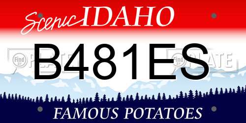 B481ES Idaho License Plate