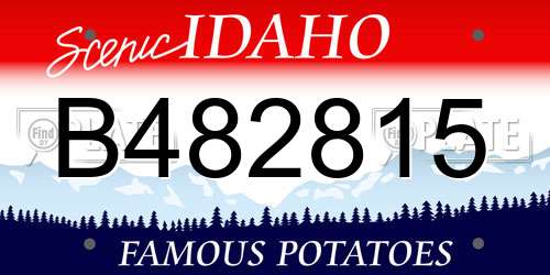 B482815 Idaho License Plate