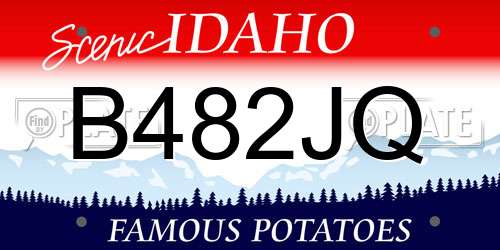 B482JQ Idaho License Plate