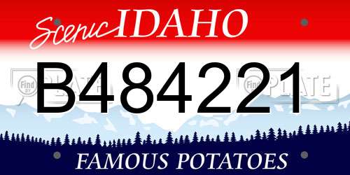 B484221 Idaho License Plate