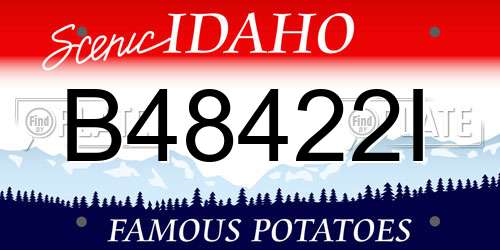 B48422I Idaho License Plate