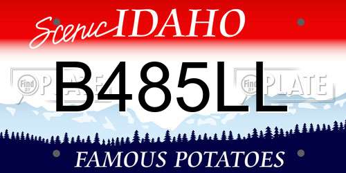 B485LL Idaho License Plate