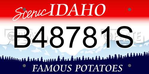 B48781S Idaho License Plate