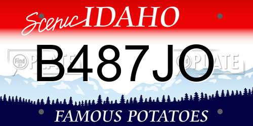 B487JO Idaho License Plate