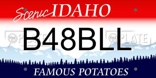 B48BLL Idaho License Plate