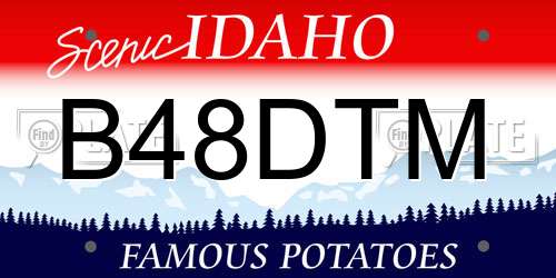B48DTM Idaho License Plate