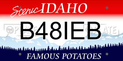 B48IEB Idaho License Plate