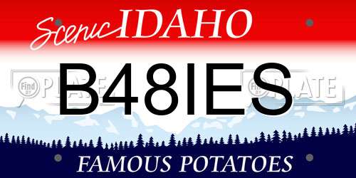 B48IES Idaho License Plate