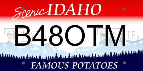 B48OTM Idaho License Plate