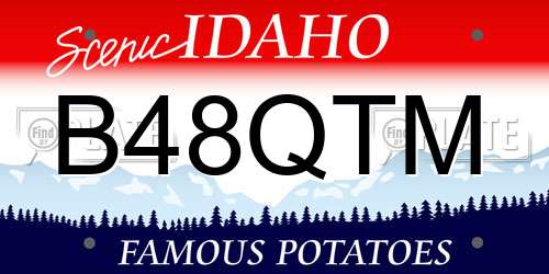 B48QTM Idaho License Plate
