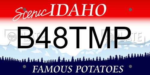 B48TMP Idaho License Plate