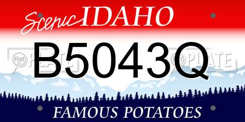 B5043Q Idaho License Plate