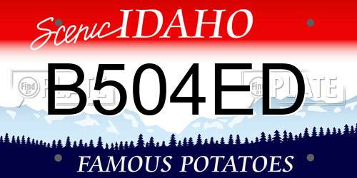 B504ED Idaho License Plate