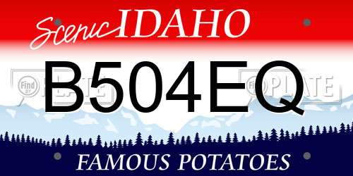 B504EQ Idaho License Plate