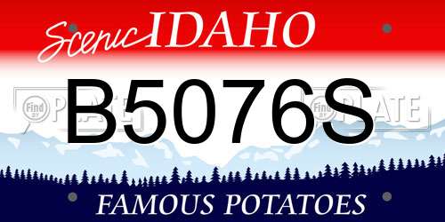 B5076S Idaho License Plate