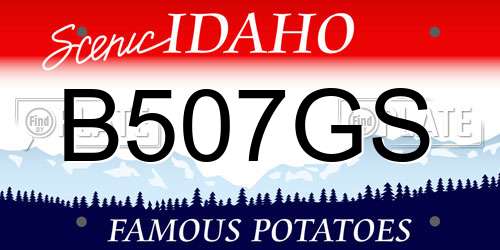 B507GS Idaho License Plate