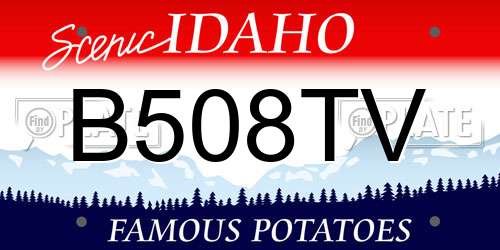 B508TV Idaho License Plate