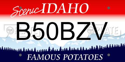 B50BZV Idaho License Plate