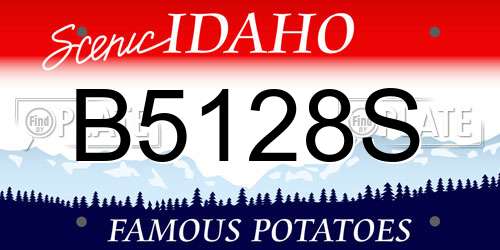 B5128S Idaho License Plate