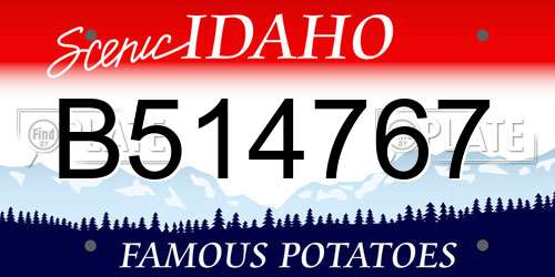 B514767 Idaho License Plate