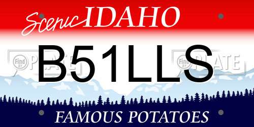B51LLS Idaho License Plate