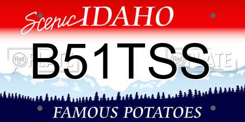 B51TSS Idaho License Plate