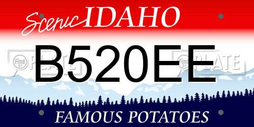 B520EE Idaho License Plate