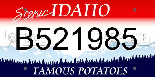 B521985 Idaho License Plate