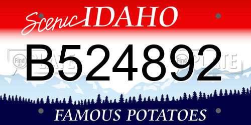 B524892 Idaho License Plate