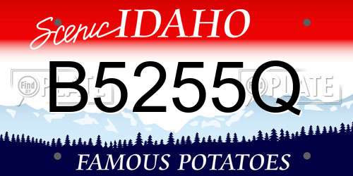 B5255Q Idaho License Plate