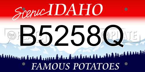 B5258Q Idaho License Plate