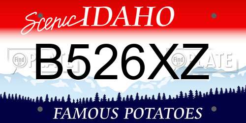 B526XZ Idaho License Plate