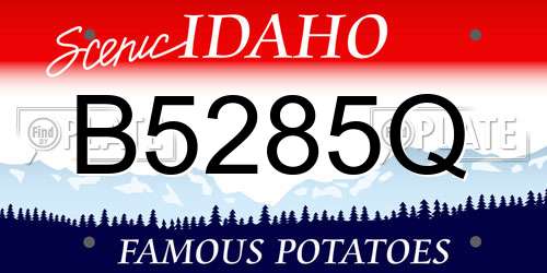 B5285Q Idaho License Plate
