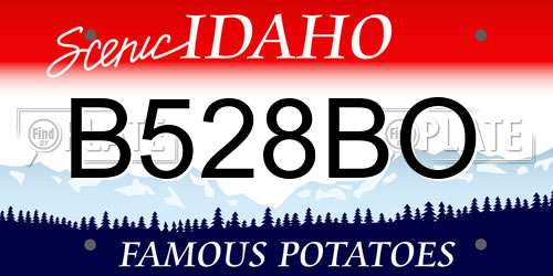 B528BO Idaho License Plate