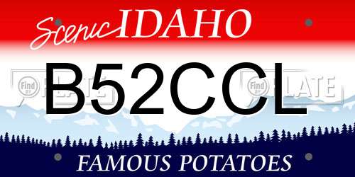 B52CCL Idaho License Plate